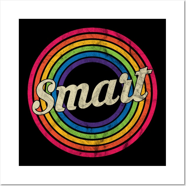 Smart - Retro Rainbow Faded-Style Wall Art by MaydenArt